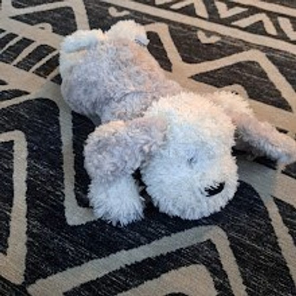 Ganz Grey White Shaggy Puppy Dog Plush Stuffed Animal Floppy Weighted H15082